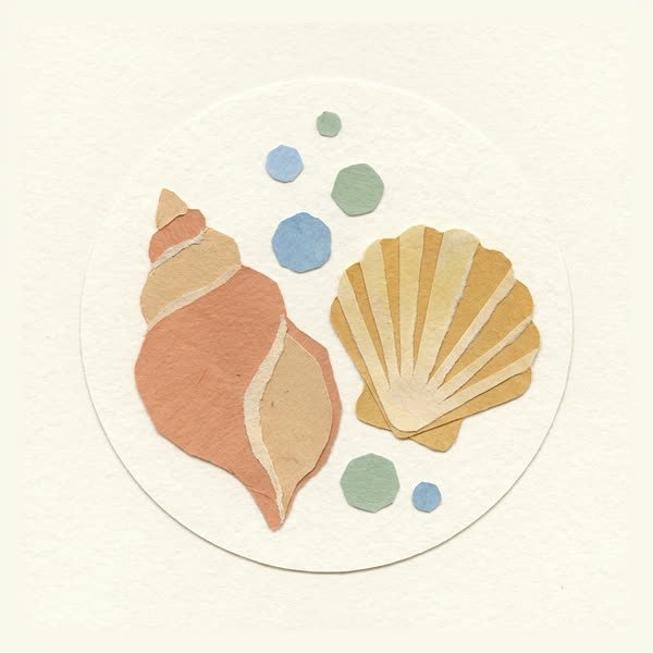 Emblema da Sala das Conchas: um búzio e uma concha